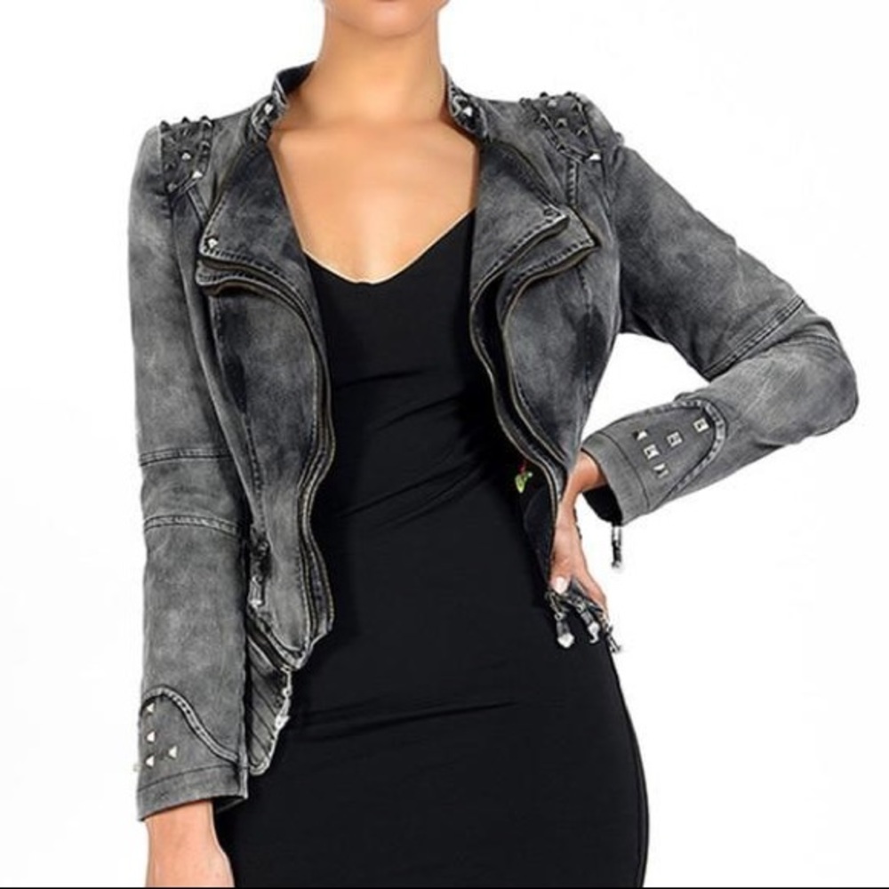 SUPER SALE Denim Biker Moro Jacket